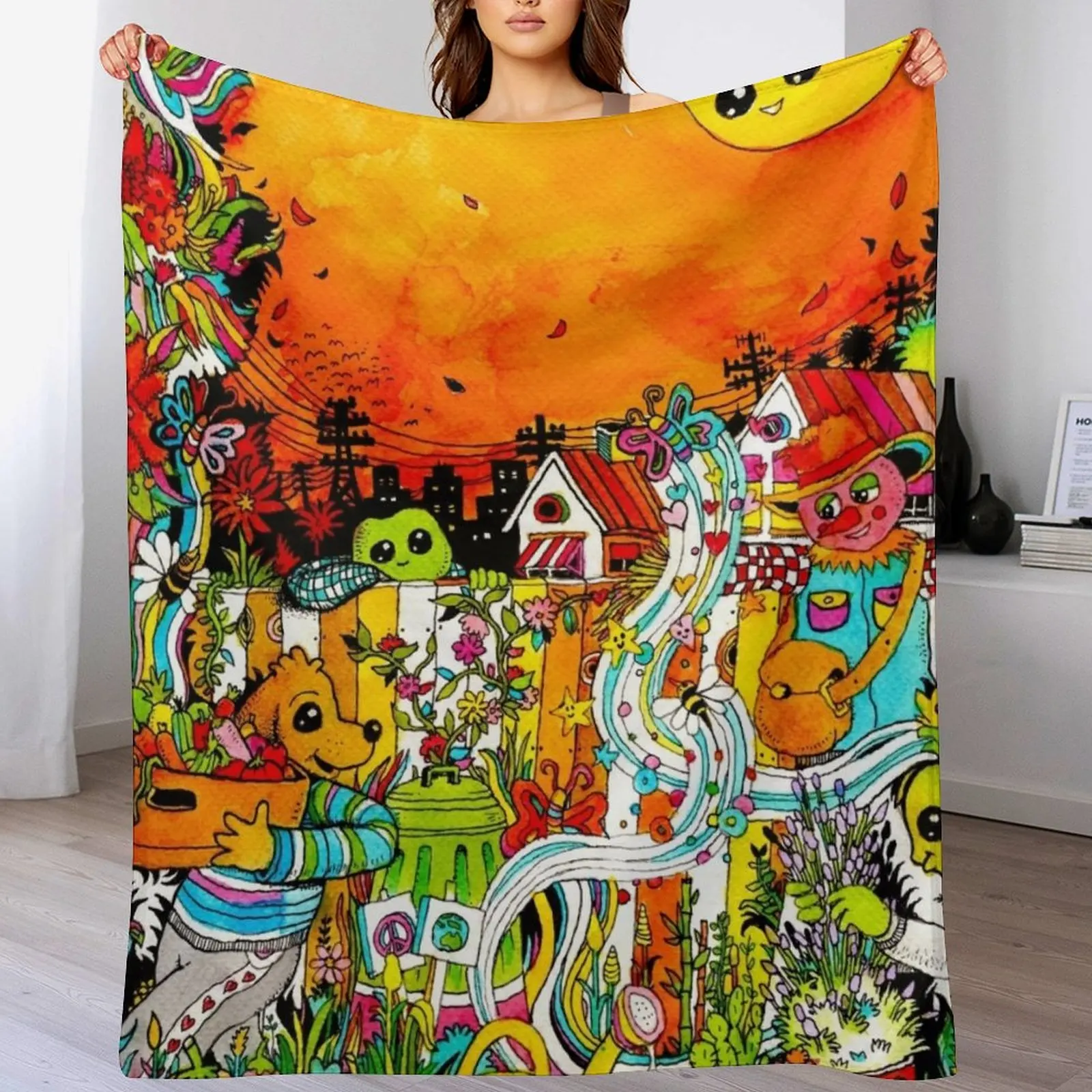 Urban Farming Home - Coperta Urban Farm Time, morbida coperta